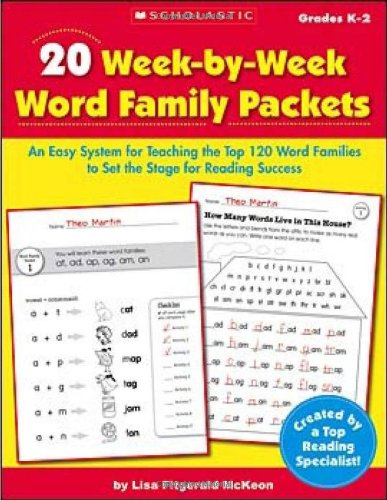 20 Week by Week Word Family Packets   2008 9780439929233 Front Cover