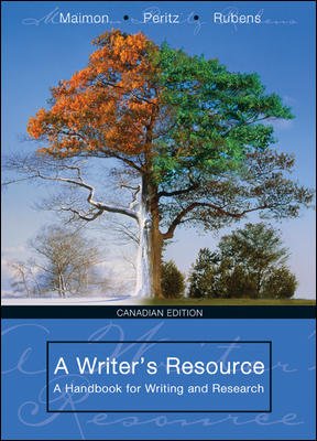 WRITER'S RESOURCE >CANADIAN< 1st 9780070888234 Front Cover