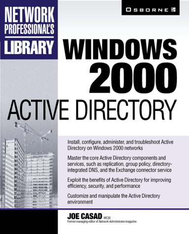Windows 2000 Active Directory   2000 9780072123234 Front Cover