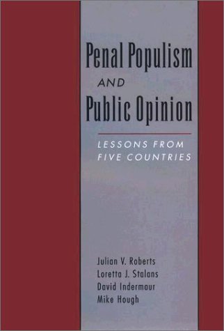 Penal Populism and Public Opinion Lessons from Five Countries  2002 9780195136234 Front Cover