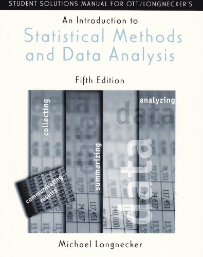 Introduction to Statistical Methods and Data Analysis  5th 2001 9780534371234 Front Cover