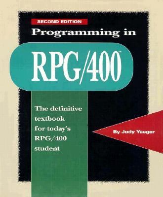 Programming in RPG/400 2nd 9781882419234 Front Cover