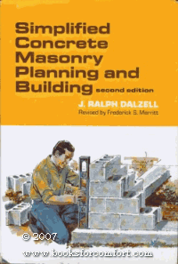 Simplified Concrete Masonry Planning and Building 2nd 9780070152236 Front Cover