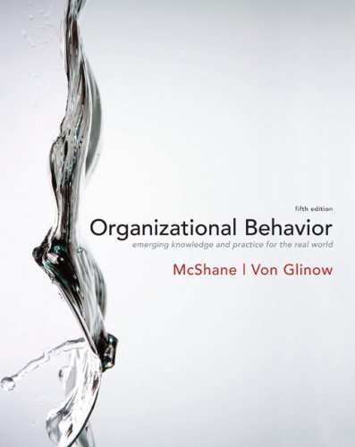 Organizational Behavior  5th 2010 9780073381237 Front Cover