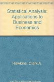 Statistical Analysis : Applications to Business and Economics  1980 9780060427238 Front Cover