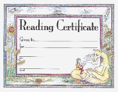 Reading Certificate   1999 9780742403239 Front Cover