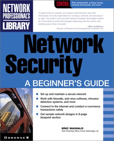 Network Security A Beginner's Guide  2001 9780072133240 Front Cover