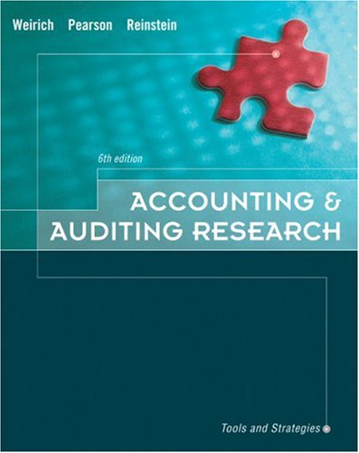 Auditing and Tax Research Tools and Strategies 6th 2005 9780324302240 Front Cover