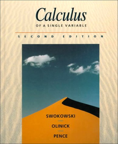 Calculus of a Single Variable  2nd 1994 9780534939243 Front Cover