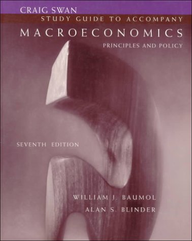 Macroeconomics  7th 1997 (Student Manual, Study Guide, etc.) 9780030117244 Front Cover