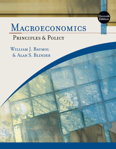 Macroeconomics Principles and Policy 11th 2009 (Guide (Pupil's)) 9780324586244 Front Cover