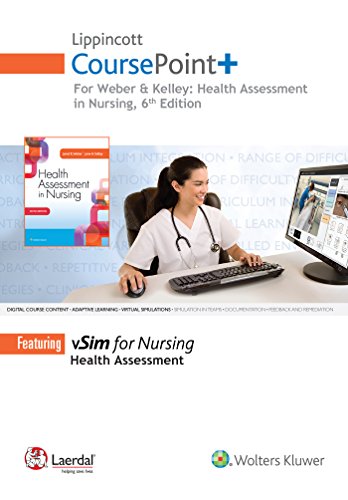 Lippincott CoursePoint+ for Weber: Health Assessment in Nursing  6th 2018 9781496379245 Front Cover