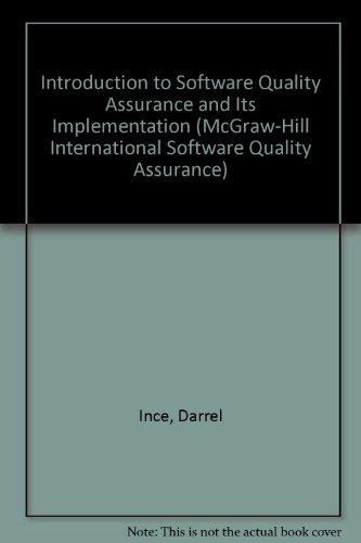 Introduction to Software Quality Assurance and Its Implementation  1994 9780077079246 Front Cover