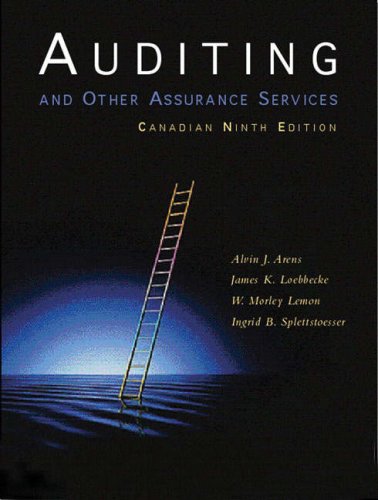 AUDITING >CANADIAN<-W/CD 9th 2003 9780130091246 Front Cover