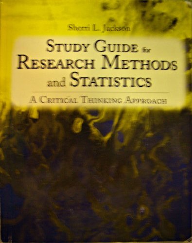 Research Meth/Stats Sg 1st 2003 9780534554248 Front Cover