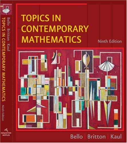 Topics in Contemporary Mathematics  9th 2008 9780618775248 Front Cover