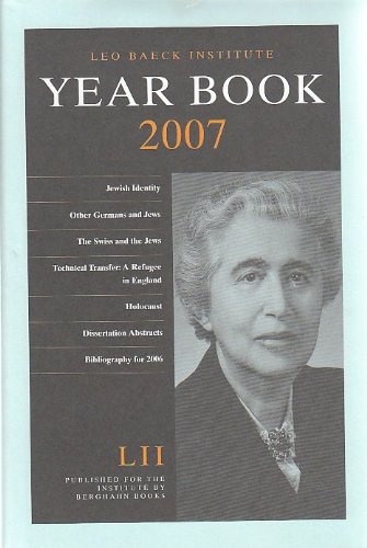 Leo Baeck Institute Yearbook:  2008 9781845455248 Front Cover
