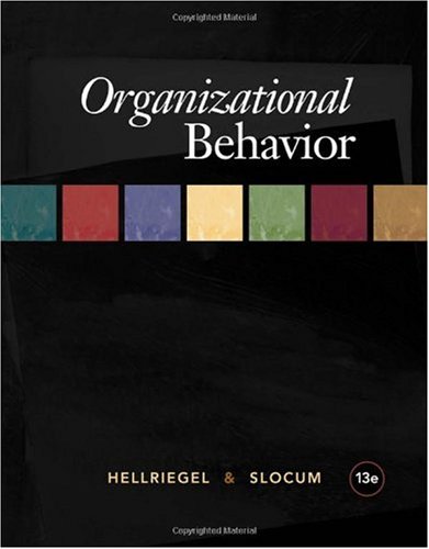 Organizational Behavior  13th 2011 9781439042250 Front Cover
