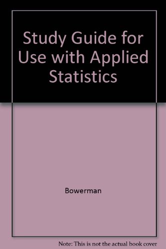 Applied Statistics  1997 (Student Manual, Study Guide, etc.) 9780256247251 Front Cover
