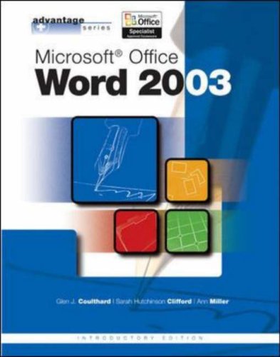 Microsoft Office Word 2003, Intro Edition   2005 9780072834253 Front Cover
