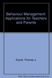 Behavior Management Applications for Teachers and Parents N/A 9780024317254 Front Cover