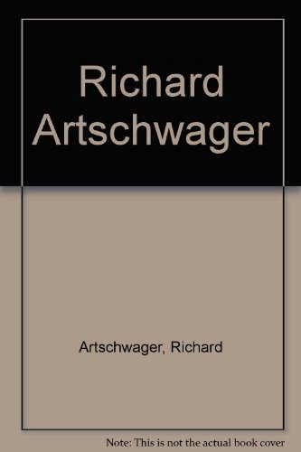 Richard Artschwager   1998 9780964604254 Front Cover