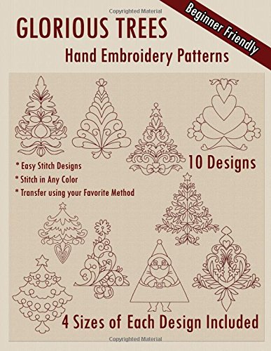Glorious Trees Hand Embroidery Patterns  N/A 9781530631254 Front Cover