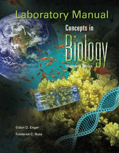 Laboratory Manual Concepts in Biology  14th 2012 9780077295257 Front Cover