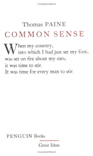 Common Sense   2005 9780143036258 Front Cover