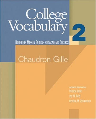 College Vocabulary 2 English for Academic Success  2006 9780618230259 Front Cover