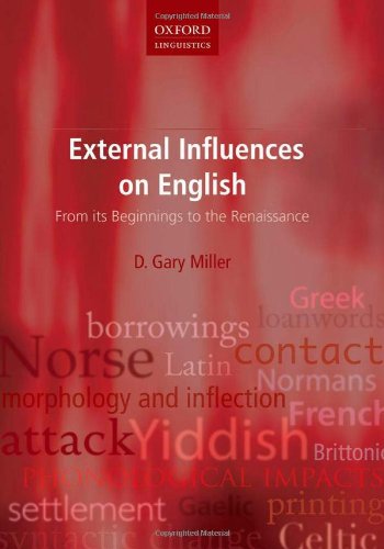 External Influences on English From Its Beginnings to the Renaissance  2012 9780199654260 Front Cover
