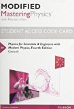 Modified Mastering Physics with Pearson EText -- Standalone Access Card -- for Physics for Scientists and Engineers with Modern Physics  4th 2014 9780133882261 Front Cover