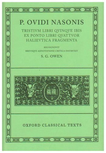 Tristia, Ibis, Ex Ponto, Halieutica, Fragmenta  N/A 9780198146261 Front Cover