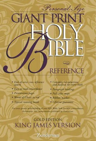 KJV Holy Bible Giant Print Reference Personal Size Gold Edition  Large Type  9780310912262 Front Cover