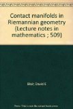 Contact Manifold in Riemannian Geometry N/A 9780387076263 Front Cover