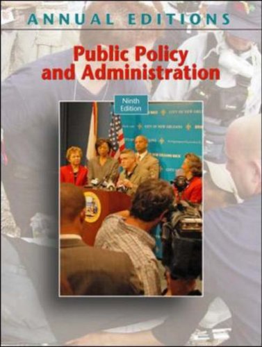 Public Policy and Administration  9th 2007 (Revised) 9780073516264 Front Cover