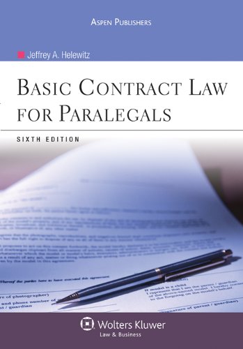 Basic Contract Law for Paralegals  6th 2010 (Revised) 9780735587267 Front Cover