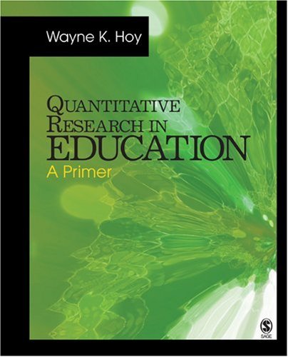 Quantitative Research in Education A Primer  2010 9781412973267 Front Cover