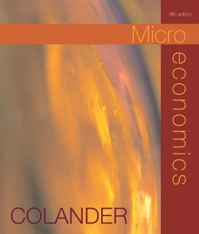 Microeconomics  5th 2004 (Revised) 9780072883268 Front Cover