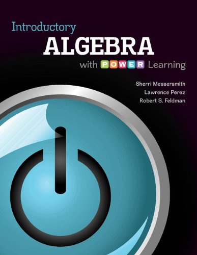 Introductory Algebra with P. O. W. E. R. Learning   2014 9780073406268 Front Cover