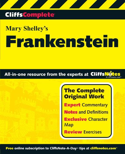 CliffsComplete Frankenstein (Cliffs Complete Study Editions) 1st 2001 (Student Manual, Study Guide, etc.) 9780764587269 Front Cover