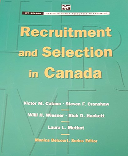 RECRUITMENT+SELECTION IN CANAD 1st 9780176048273 Front Cover