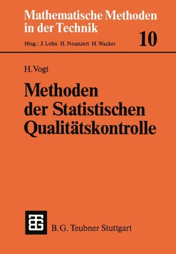 Methoden Der Statistischen Qualitätskontrolle:   1988 9783519026273 Front Cover