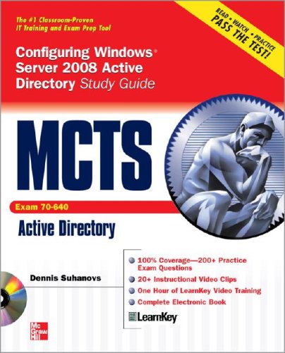 MCTS Windows Server 2008 Active Directory Services Study Guide (Exam 70-640) (SET)   2009 (Student Manual, Study Guide, etc.) 9780071599276 Front Cover