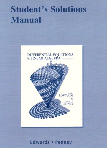 Differential Equations and Linear Algebra  3rd 2010 9780136054276 Front Cover