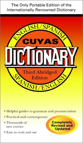Cuyas Dictionary English-Spanish Spanish-English 3rd 1999 9780028626277 Front Cover