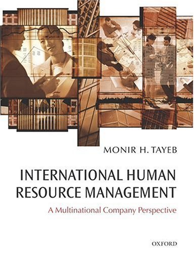 International Human Resource Management A Multinational Company Perspective  2005 9780199277278 Front Cover