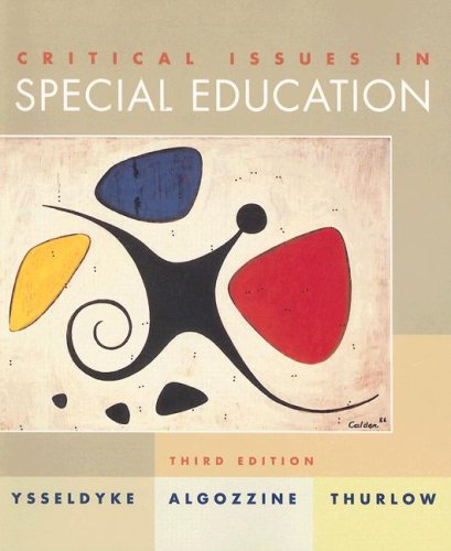 Critical Issues in Special Education  3rd 2000 9780395961278 Front Cover