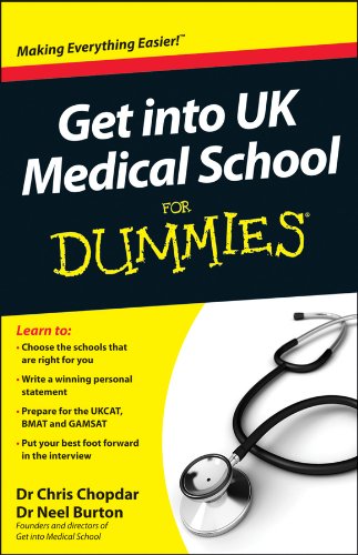 Getting into Medical School for Dummies   2013 9781118424278 Front Cover
