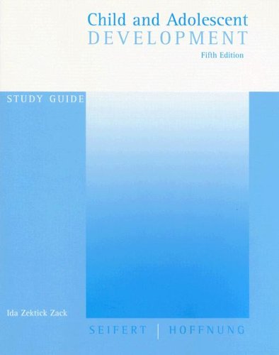 Child and Adolescent Development  5th 2000 (Student Manual, Study Guide, etc.) 9780395964279 Front Cover